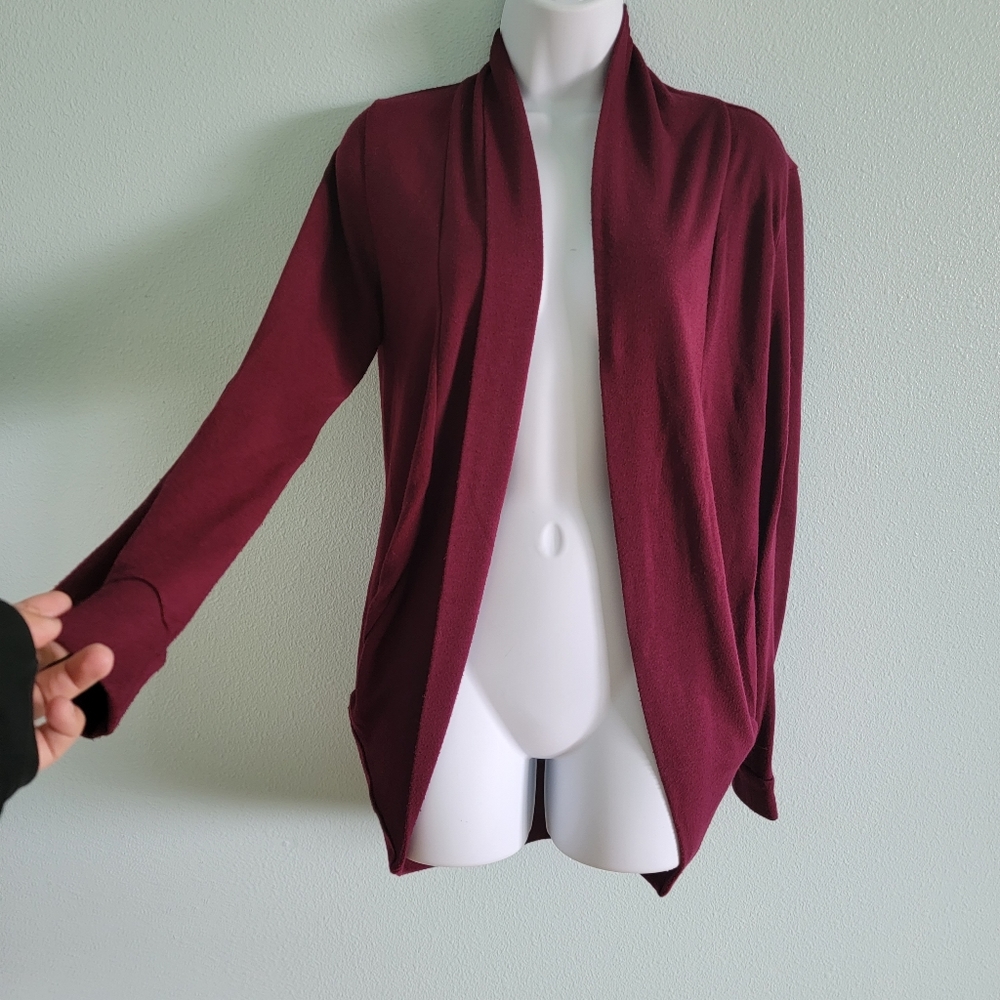‼️SOLD‼️Burgundy Cardigan sweater - Picture 1 of 4